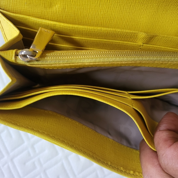 Furla large Leather Babylon Continental Wallet Purse Color: Sunny 028 - Picture 6 of 11